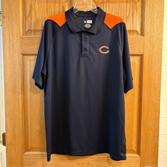 NFL Team Apparel Chicago Bears Football Polo Shirt Men’s Size XL - Dri Fit Blue - Picture 1 of 3